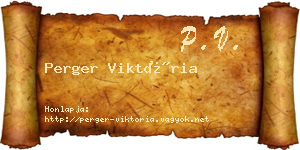 Perger Viktória névjegykártya
